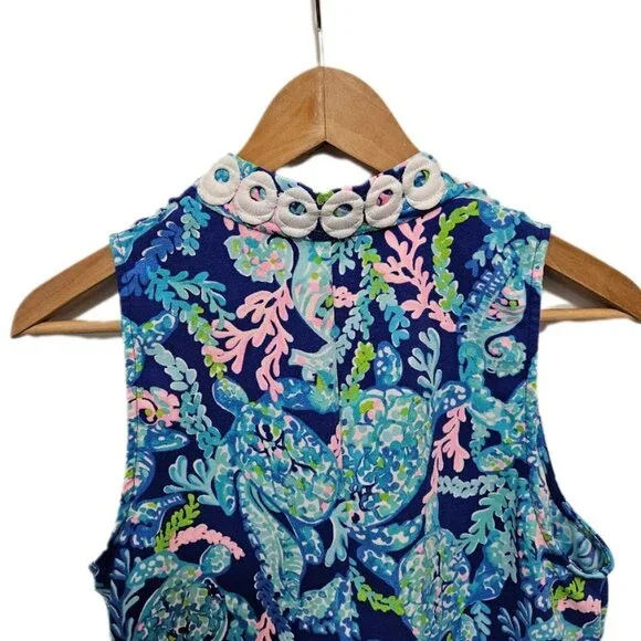 Lilly Pulitzer Blue and Pink Sleeveless Jane Dress - Picture 8 of 12